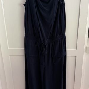 Vince Camuto Midnight Blue Sleeveless Jumpsuit Size Medium